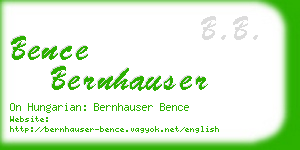 bence bernhauser business card